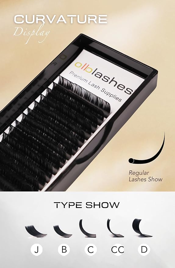 Eyelash Extension B C CC D J Curl Mix 5-20mm 0.03 0.05 0.07 0.15 Super Matte Classic Lash Extensions Professional Supplies for Lash Techs (B-0.15, 5-8mm)