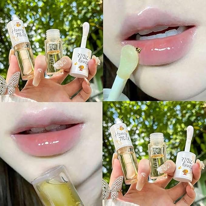 2Pcs Crystal Jelly Lip Oil Moisturizing Oil,