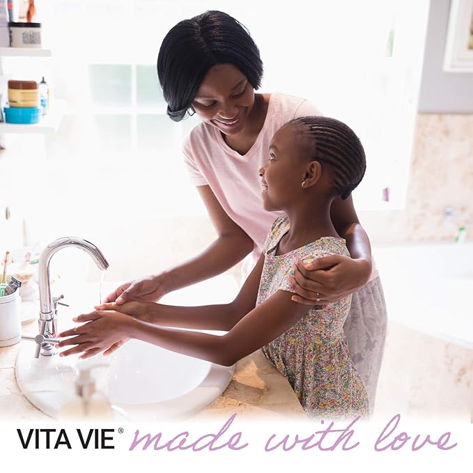 VITA VIE Body Wash, Lemon Scent, Antibacterial Soap for Hands and Forearms With Hazel, Willow Bark Extract, and Tea Tree Oil, Clean Nourishing Formula, Vegan, Paraben Free, Non GMO, 12 FL Oz