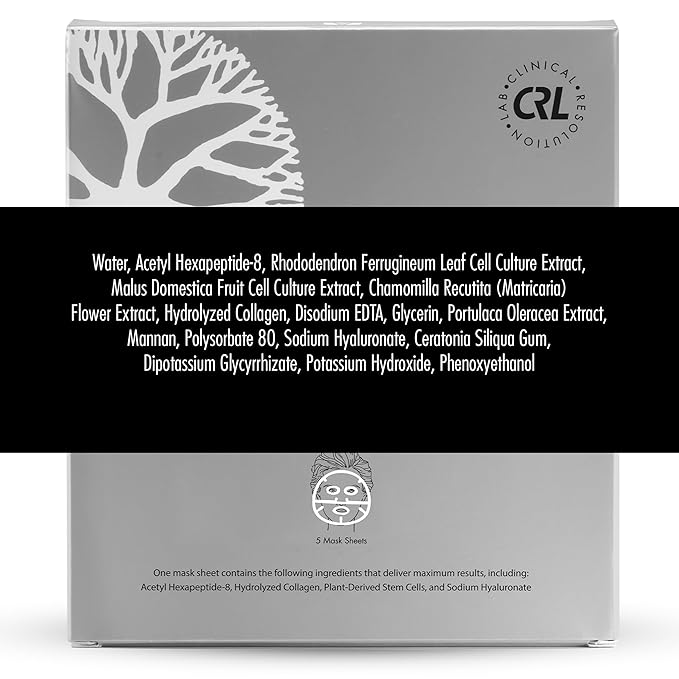 Clinical Resolution Peptide Aqua Gel Mask Instant Hydration, Soothing & Cooling, Helps Comfort Skin After Professional Treatments, Reduces Visible Redness and Sensitivity, (5 Boxes, 5 per Box)