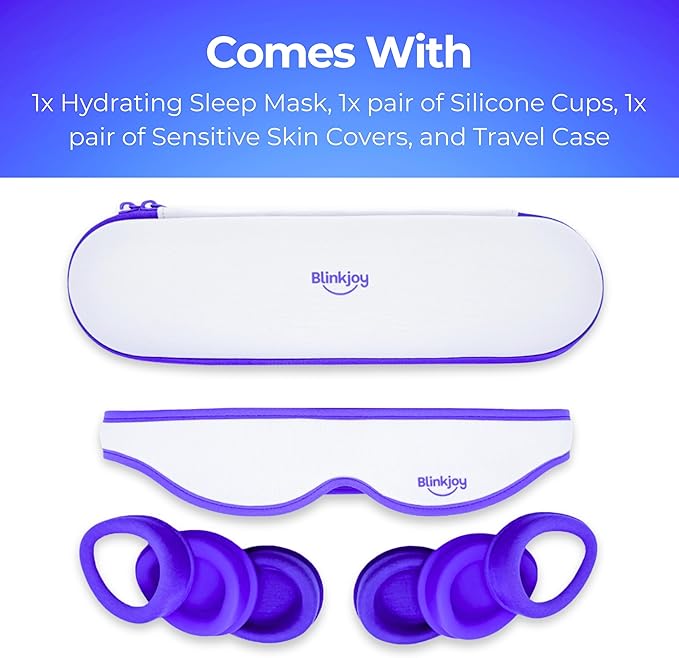 Blinkjoy Hydrating Sleep Mask (2ND GEN) for Dry Eye - Optometrist Recommended for Dry Eye Relief, Protects from Dust and Drafts, Preserves Drops, Comfortable & Lightweight