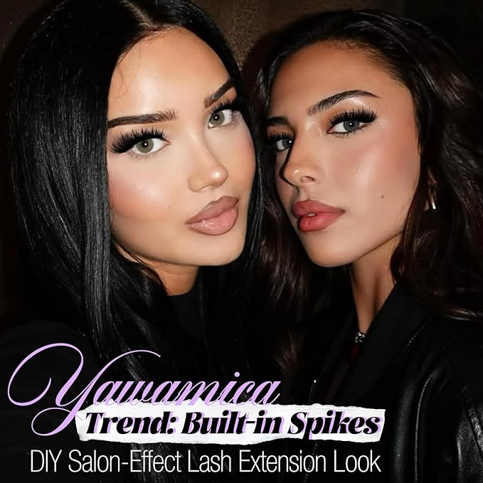 Lash Clusters with Spikes Manga Lash Clusters 300PCS Wispy Volume Cluster Eyelash Extensions 60D 70D 100D Mixed 13-19mm Eyelash Clusters DIY Individual Lashes Extension for Anime Lash Look by Yawamica