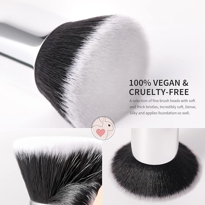 DUcare Makeup Sponges with Foundation Brush Makeup Puff Blending Foundation Sponge for Liquid BB Cream Mineral Powder Buffing Stippling