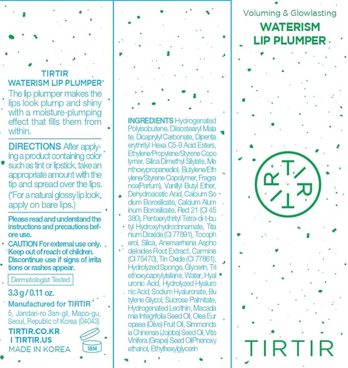 TIRTIR Waterism Glow Tint (Lip Plumper_Light Oz