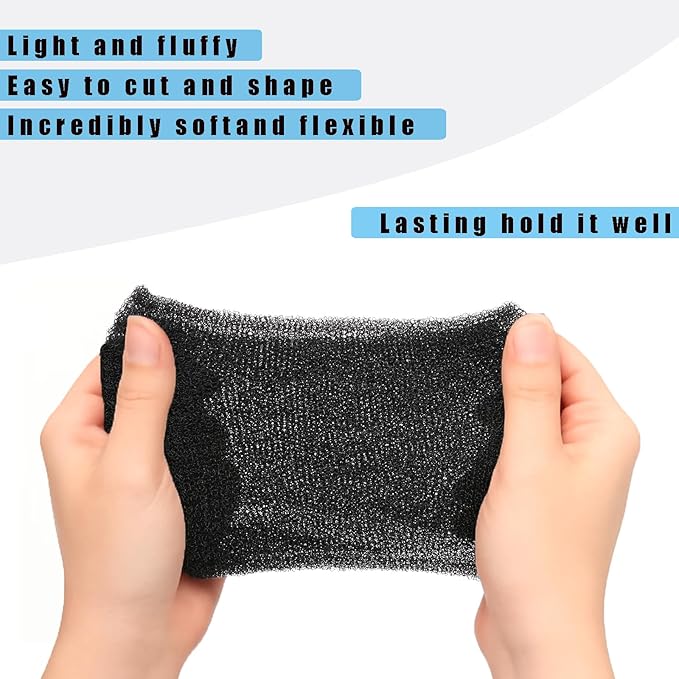 Black Hair Sponge for Updo - Hair Donuts for Updos（50 Bobby Pins+20 U-Clips）Volume Hair Bumps Tool，Hair Padding for Updos