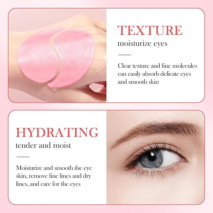 YiJiaBa Under Eye Patches Eye Mask 80 Pieces Extra Strength - Anti-Fatigue Collagen Gel Pads for Dark Circles & Fine Lines | Travel-Friendly Instant Glow