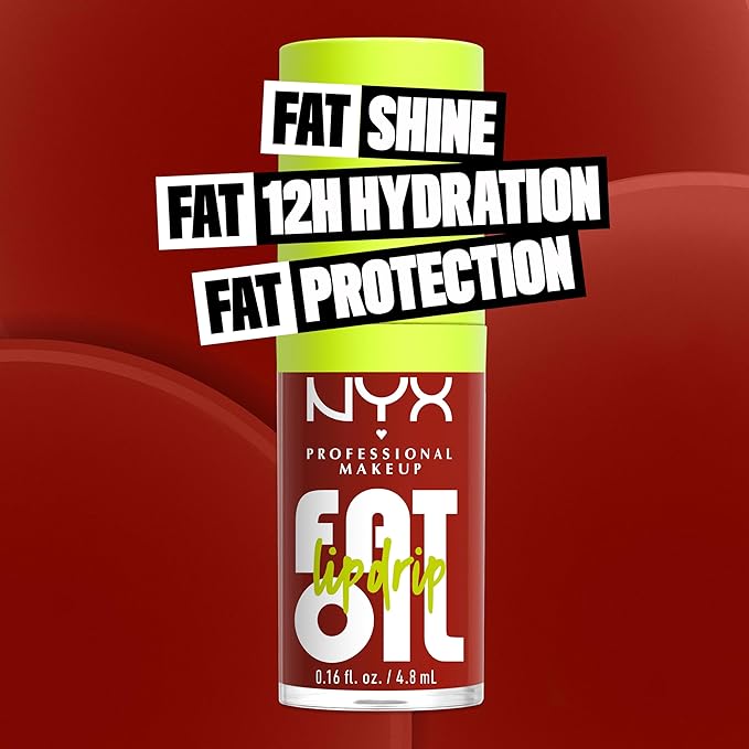 NYX PROFESSIONAL MAKEUP Fat Oil Lip Drip, Moisturizing, Shiny and Vegan Tinted Lip Gloss - Losin Cone-trol (Neutral Nude)