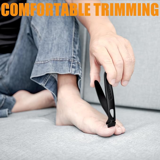 Precision Stainless Steel Heavy Duty Angled Head,Wide Jaw Clippers for Seniors and Man,Ingrown Toenail,Thick Nail.Extra-Long Handle, Extra-Large Slanted Nail Cutter. Men,Women,Elderly.7Pcs