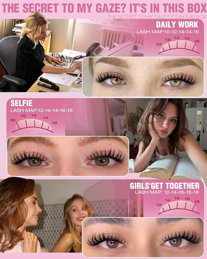 TNFVLONEINS Wispy Lash Clusters Spider Natural Eyelash Clusters Fluffy Clusters Eyelash Extensions Flora 10-18MM Individual Lashes Clusters D-Curly Lash Extension Natural Look