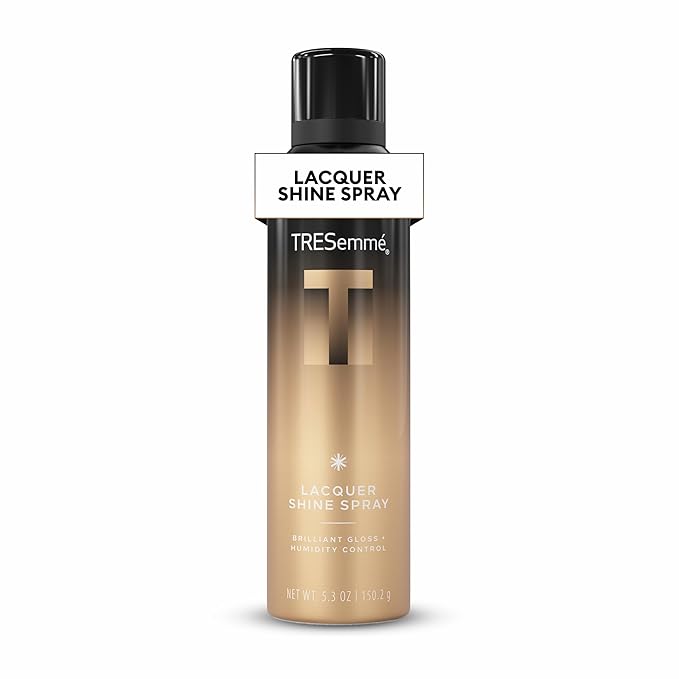 TRESemmé Lacquer Shine Spray 1 ct A-LIST Collection for Brilliant Gloss + Humidity Control, Developed Safe for All Hair Types, 5.3 Oz