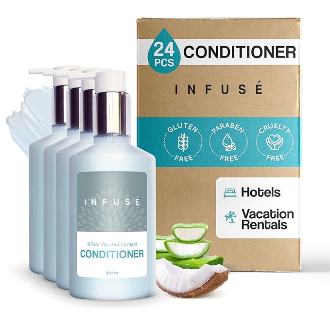 Terra Pure Infuse Conditioner, Retail Size Hotel Amenities, 10.14 oz. (Case of 24)