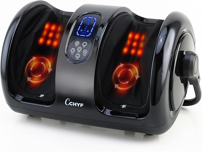 Shiatsu Foot Massager with Heat,Foot Massager for Plantar Fasciitis,Pain Relief and Heat Therapy,Massage Foot/Calf with Deep Kneading,Christmas Gift for Women and Men(Black)