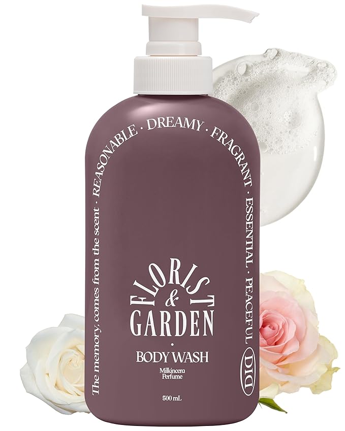 ODID Milk in Cera Perfume Body Wash - Korean Moisturizing Body Cleanser for All Skin Types - Refreshing & Sweet Floral Scent - with Milk Protein and Ceramide, 16.9 fl.oz.