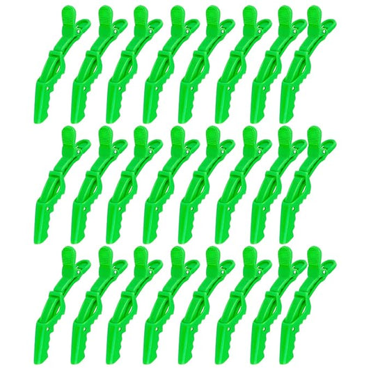 Ondder 24 Pcs Light Green Large Alligator Hair Clips for Styling, Sectioning, Big Pro Salon Gator Hair Clips for Hair Coloring Cutting, Accessories for Women Men Girls
