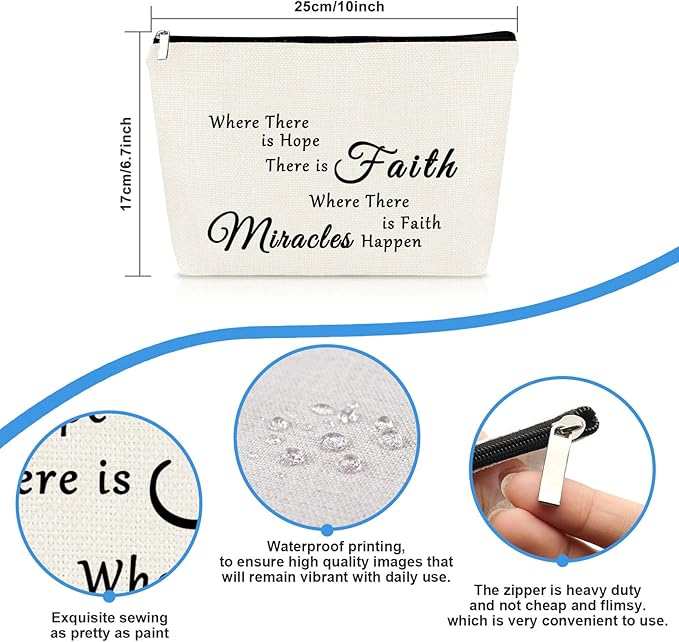 IVF Transfer Day IVF Support Gift Makeup Bags for Women IUI Fertility Infertility Mom Fertility Wish Gift Cosmetic Bag Baptism Encouragement Gifts TTC Gifts Travel Cosmetic Pouch