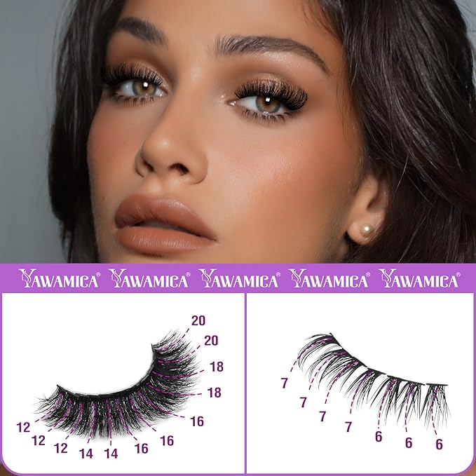 Yawmaica Lash Clusters Kit with Bottom Lashes Wispy Eyelash Extension Kit 200D Volume Eyelash Clusters 12-20mm D Curly Individual Lashes DIY Lash Extension Kit with Lash Bond and Seal Lash Tweezers