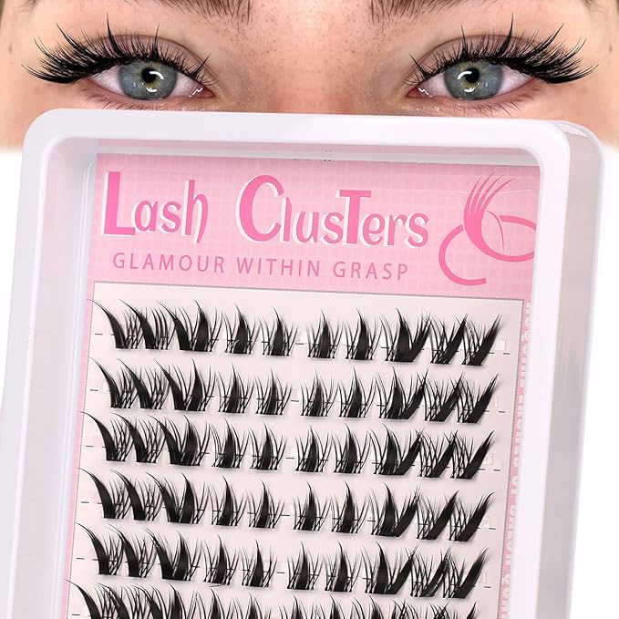 Cat Eye Lash Clusters Kit Spiky Cluster Eyelashes Kit Fairy Eyelash Clear Cluster Anime Individual Lashes Natural Lash Extension Cluster Wispy Manga Cluster Lash Kit
