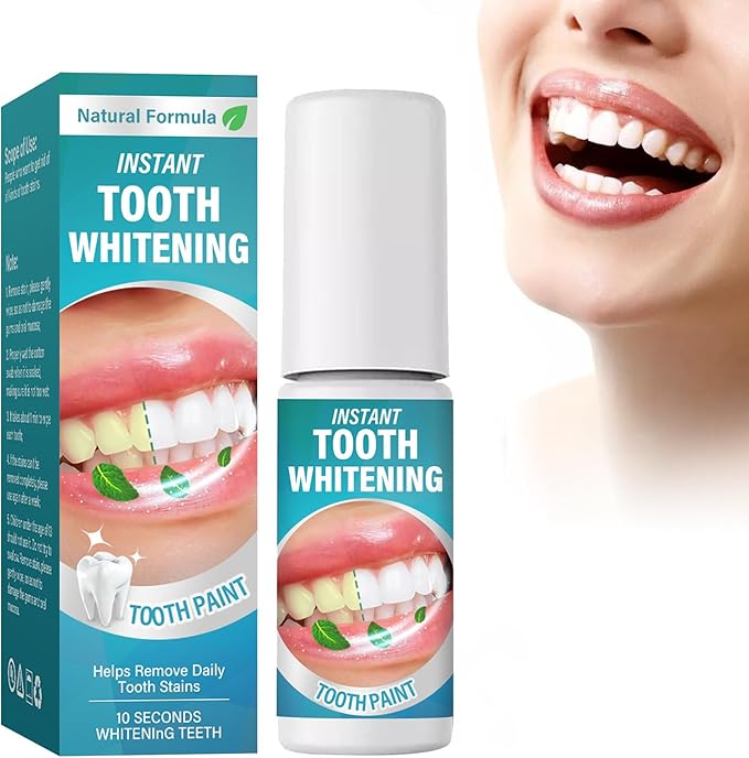 Tooth Paint, Teeth Whitening Kit–Instant Tooth Polish for Brightening & Stain Coverage, Gentle Formula, Easy to Use & Portable Teeth Whitening Solution