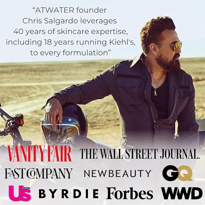 ATWATER Mens Face Moisturizer with Oil Control Complex, Unscented Lightweight Formula - Mens Face Lotion for Oily Skin that Hydrates and Controls Shine - 3.4 oz (2 pack)