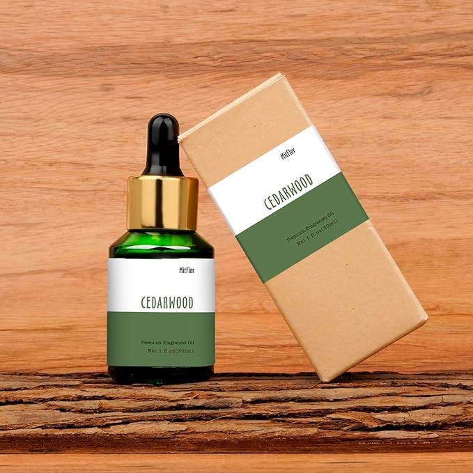 30ml Cedarwood Fragrance Oil, MitFlor Woody Essential Oil Scents for Diffuser, Large Size Premium Fragrance Oil for Soap Candle Making, Ideal for Handcraft and Diffusing