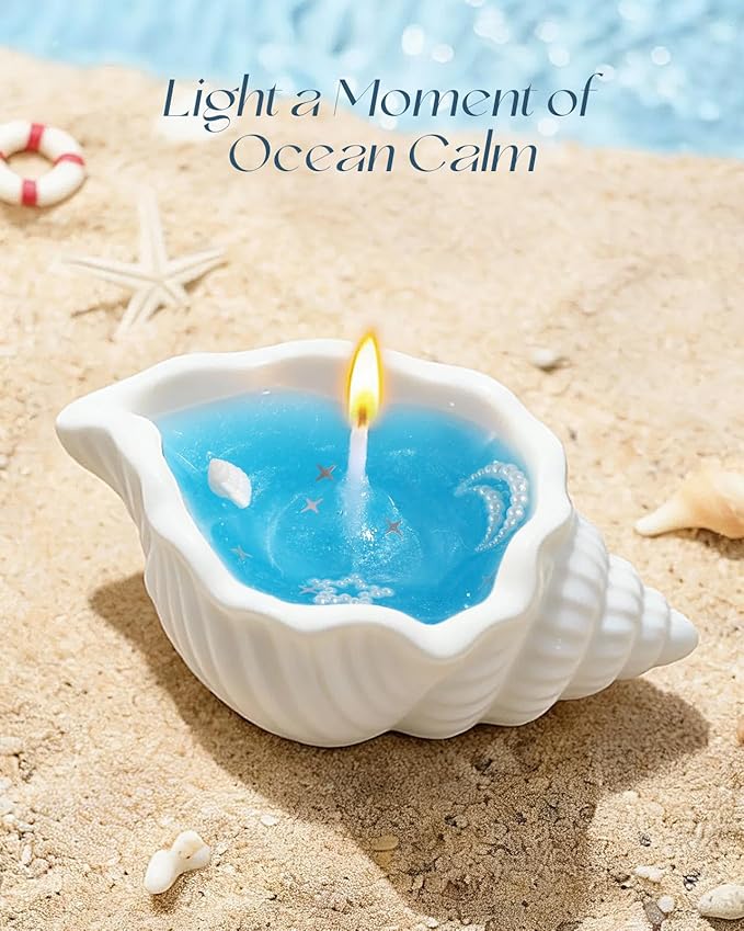 Coralogo Ocean Spa Gifts for Women - 11pc Self-care Spa Gift Basket with Scented Candle, Bath Salt, Greeting Card - Thinking of You Basket for Her Birthday, Christmas, Mother's Day, Valentine's Day