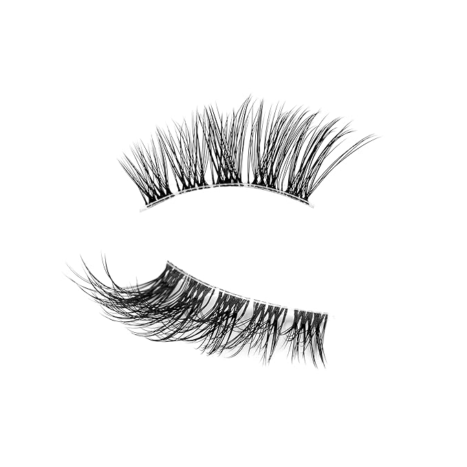 Half Strips False Eyelash Clear Band Wispy Cat Eye Lash Natural Short Small 3/4 Accent Lashes Faux Mink Fake Eyelashes 14 Pairs Pack