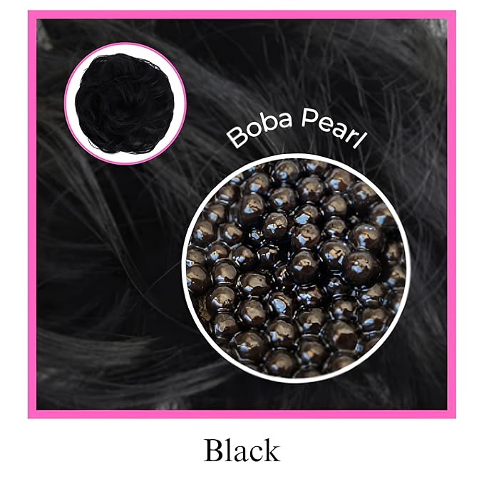 Juvabun Messy Bun 2.0 Hair Piece Black Synthetic Hair Bun Extension for Women Realistic Lightweight Messy Bun Scrunchie for Everyday Hairstyles