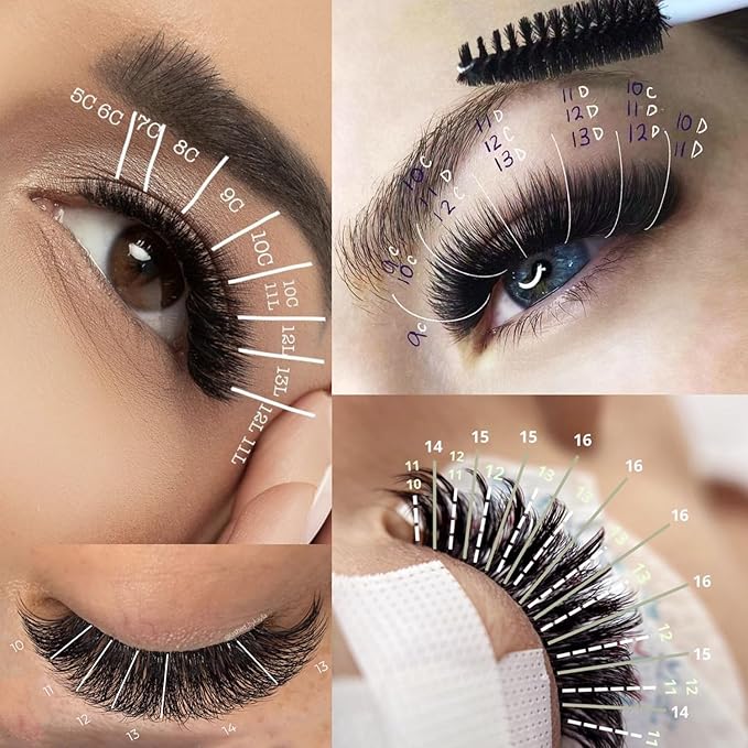 Bottom Lash Extension J Curl 0.05mm Mix4-7mm 4mm 5mm 6mm 7mm Black Color Bottom Lash Extensions, Professional Supplies for Lash Techs (Bottom-J-0.05, 4-7mm)