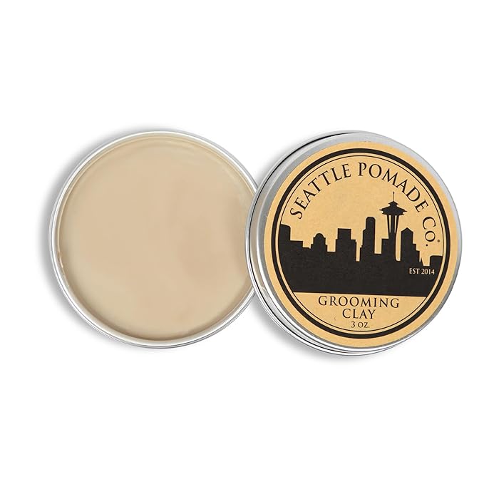 Seattle Pomade Co. Grooming Clay for Hair - USDA Certified, With Organic Essential Oils, Beeswax Based. Made with organic materials from around the world.