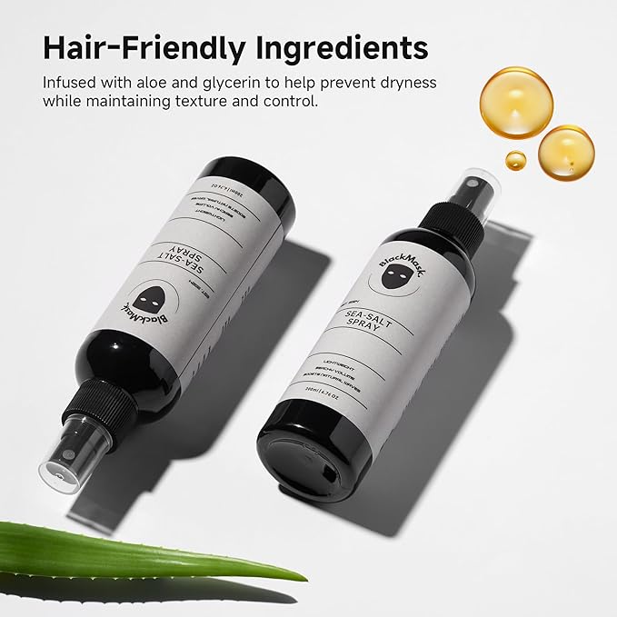 BlackMask Sea Salt Spray for Men – Volume & Texture, Lightweight Hold, Effortless Style