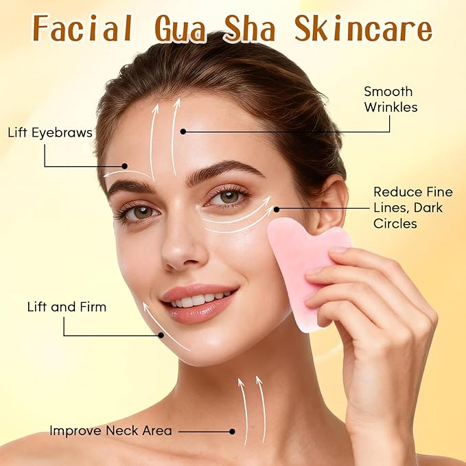 Vitamin E Rose Oil & Gua Sha Massage Tools Set, Gua Sha Oil for Face & Body, Organic Vitamin E Oil for Moisturizing and Hydrating, Anti Aging, Valentine's Day Gifts for Her