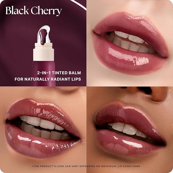 Nature Republic Honey Melting Lip Butter Balm – Moisturizing Tinted Balm with Peptides, for Sheer & Glossy, Smooth & Soft Lips (BLACK CHERRY)