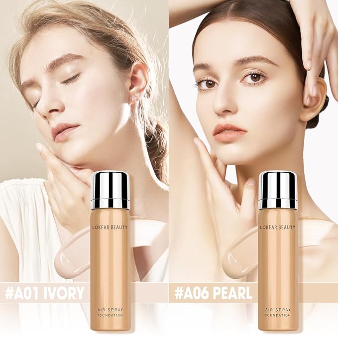 AirBrush Foundation Spray, Silky Mist Foundation Spray Makeup #A06 Pearl