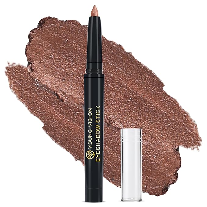 YOUNG VISION Eyeshadow Stick, Shimmer and Matte Cream Eye Shadow Brightener Sticks Eyeliner Pencil Crayon, Waterproof Long Lasting Eye Highlighter Stick Makeup,0.056 Oz(#3-Desert) (11)