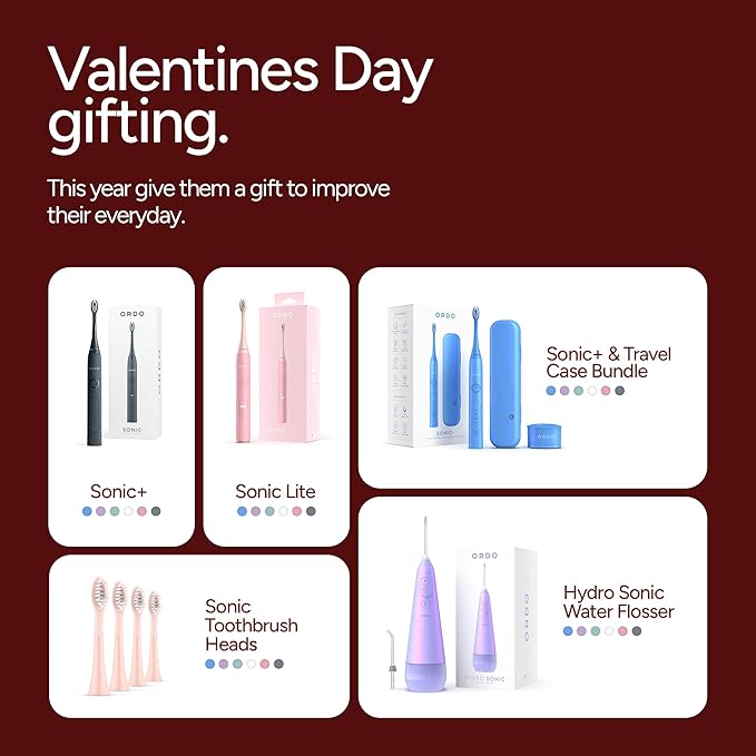 ORDO Lite Sonic Toothbrush, Electric Toothbrushes with 35,000 Pulses Per Min, Dual Modes, Over 5 Weeks Battery, Smart Timer, Waterproof, USB C, Sky