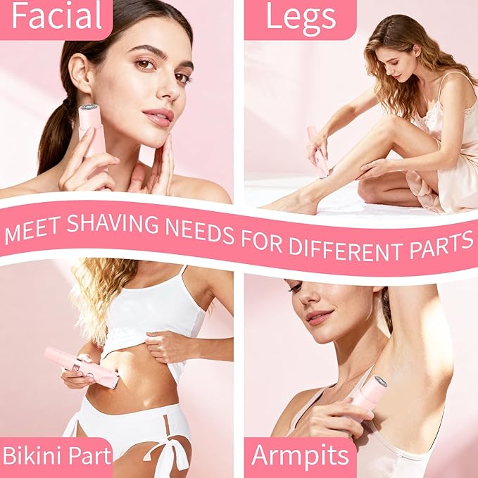 LED Display Bikini Trimmer for Women & Men, IPX7 Waterproof Wet/Dry Electric Shaver, 2-in-1 High Power Epilators Hair Removal, Rechargeable Electric Razor for Pubic, Face, Underarms & Legs