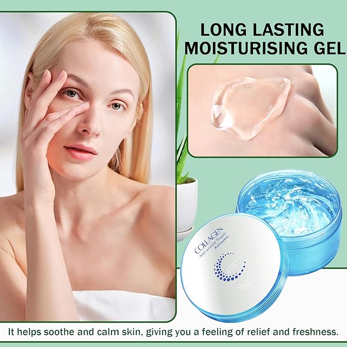 JunKuJK Moisturizing Gel for Face & Body,Non-sticky Gel After Sun Aloe Lotion Skin Care,Fast Absorbing Long Lasting Refreshing Hydrating Face Moisturizer for All Skin Types J