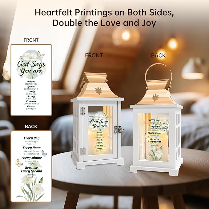 Christian Gifts for Women Birthday, Candle Warmer Lamp with Timer Dimmer, Christmas Birthday Gifts for Mom Women Sister, House Warming Gifts, Decorations for Room Home Decor, Wax Melt Warmer