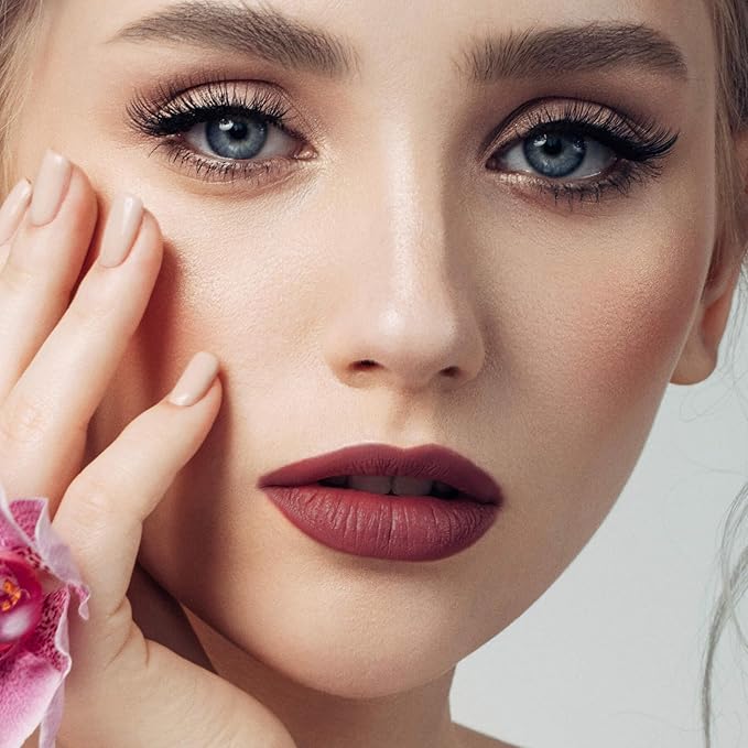 ilembane Rose Mauve Liquid Lipstick - Long-Lasting, Smudge-Proof, Transfer-Resistant Lip Color,Waterproof, Non-Transfer Formula (Pure Essence)