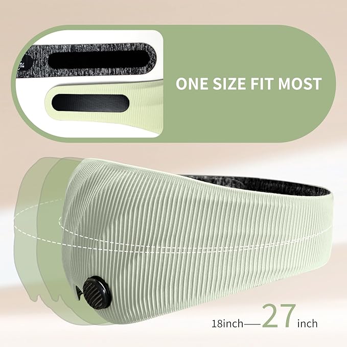 AiSleep Sleep Mask, Scented Eye Mask for Sleep, 100% Blackout Eye Mask for Women Men, 3D Contoured Cup, Zero Pressure Soft Comfortable Sleep Mask for Travel-Green