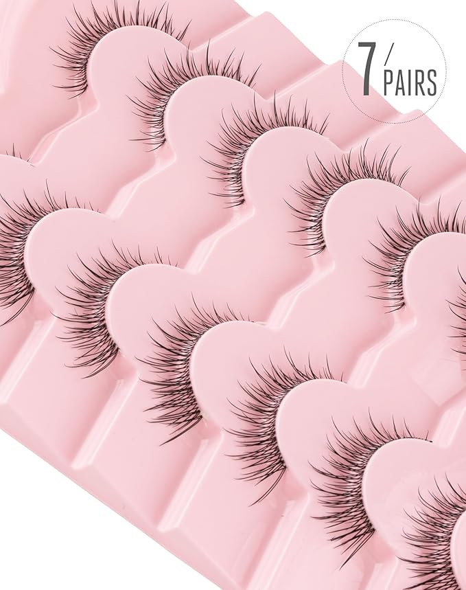 Natural False Lashes Wispy Fake Eyelashes M-64