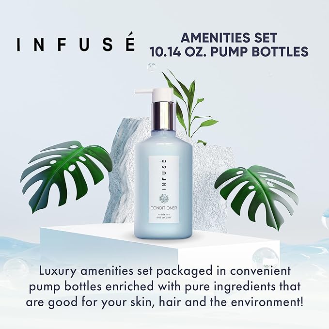 Terra Pure Infuse Conditioner, Retail Size Hotel Amenities, 10.14 oz. (Case of 24)