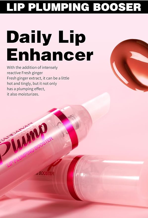 Plumping Lip Oil with Fresh Ginger Extract - Instant Fuller Lips, Ultra-Hydrating & Nourishing Glossy Lip Glow Oil, Lip Plumping Booster for Smooth, Defined Lips (#05 NUDE ILLUMINATOR, 1)