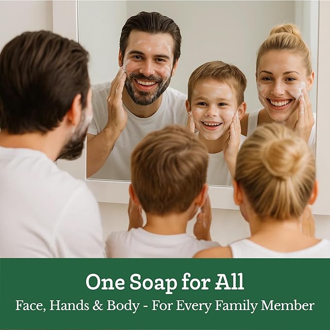 Southern Natural Goat Milk Soap Bar (3 Pack - Tea Tree Peppermint) For Dry, Sensitive Skin. Natural Handmade Soap For Men, Women and Kids. Great For Face & Body.