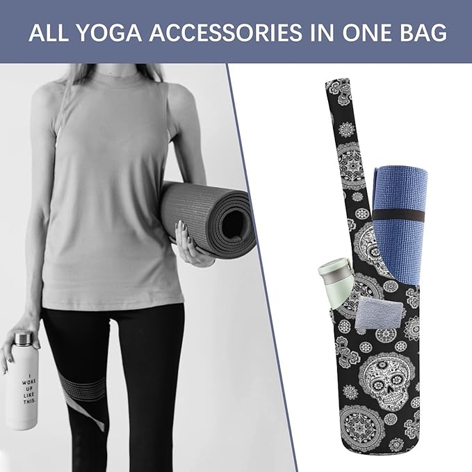 Stylish Yoga Mat Bag for Women Exercise Mat Holder with Shoulder Strap Yoga Mats Totes Sports Storage Bag