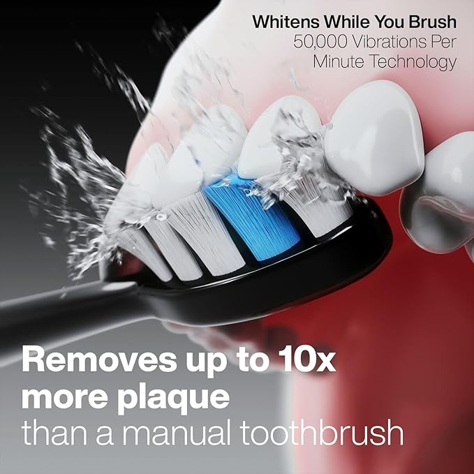 Aquasonic Duo Series PRO UV - ADA Accepted Electric Toothbrushes with UV Sanitizer - Inductive Charging Base - 5 Modes with Smart Timers - 10 Proflex Brush Heads & 2 Travel Cases (Pack of 2)