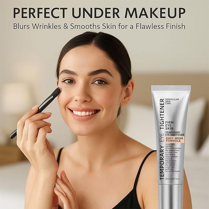 NGTPKY Perfection Eye Tightener Cream 2PCS with 2 Brushes – Instant Firming Lotion for Puffiness, Fine Lines & Wrinkles, Lightweight Easy-Wear Formula, Gentle Skin Care for All Skin Types