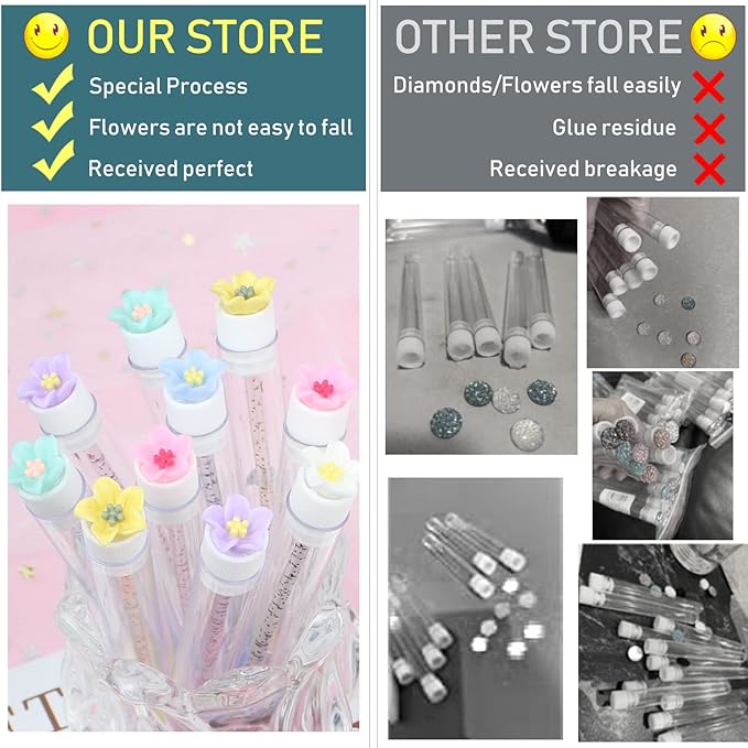 SenRocc 20 Pcs Mascara Wands Tube Set Reusable LashBrush Rose Flower Tube Eyelash Brush Tubes SpooliesLash Extension Brushes Applicators Makeup Tools (5-petal-MIX)