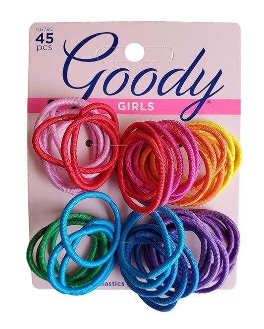 Goody Girls Ouchless Mixed Pack Elastics, 2 mm (45 Count)