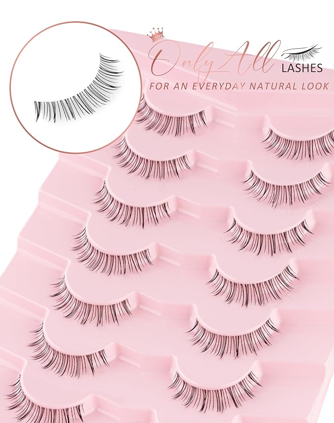 Asian Natural Lashes Wispy Korean Eyelashes Short Fake Eyelashes M-57